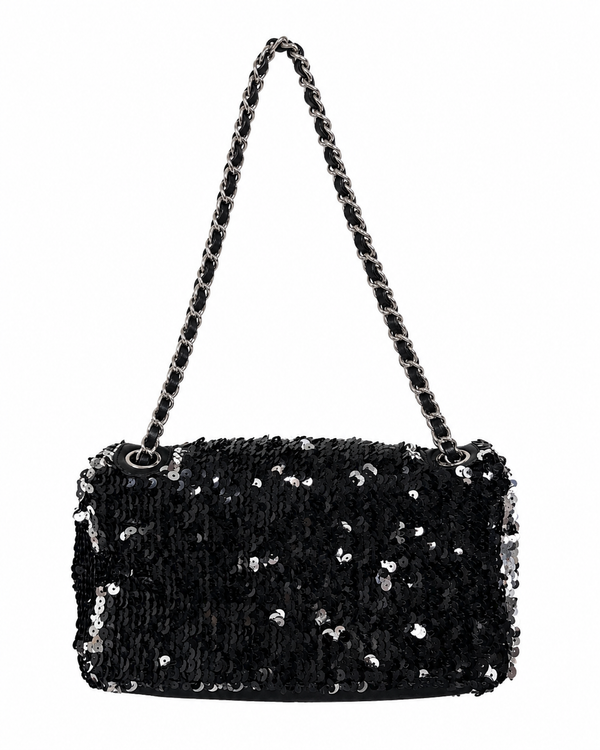 Chanel Black Sequin Flap Bag