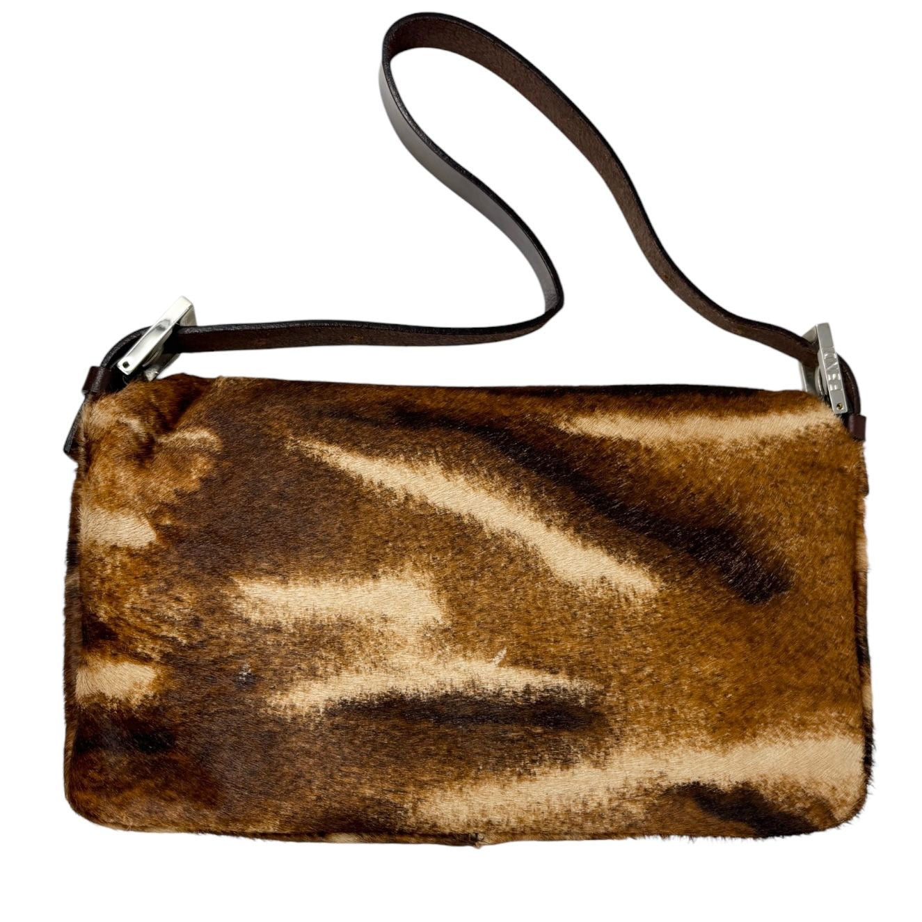 Fendi Brown Calf-Hair Baguette Bag