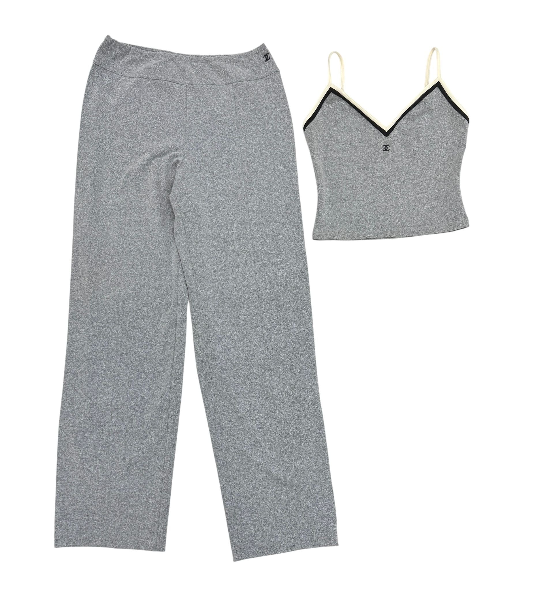 Chanel Grey Logo Sport Set