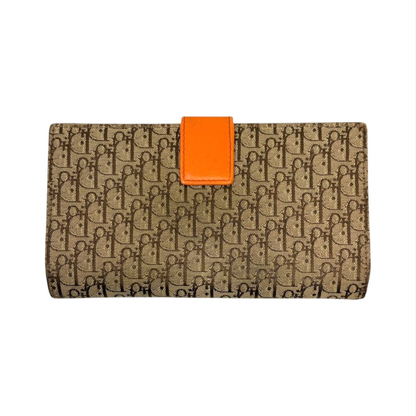 Dior Canvas Orange Logo Wallet