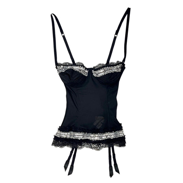 John Galliano ブラックキャミソール John Galliano Black Babydoll Corset – Treasures of NYC