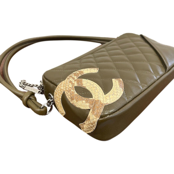 Chanel Green Quilted Cambon Shoulder Bag
