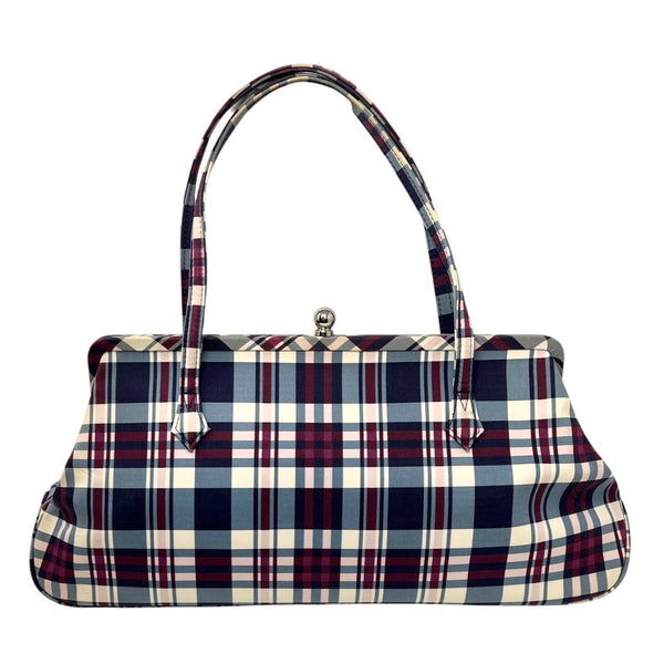 Vivienne Westwood Blue + Red Plaid Kisslock Bag