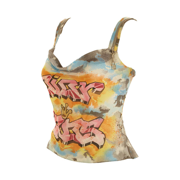 Dior Graffiti Silk Sheer Tank