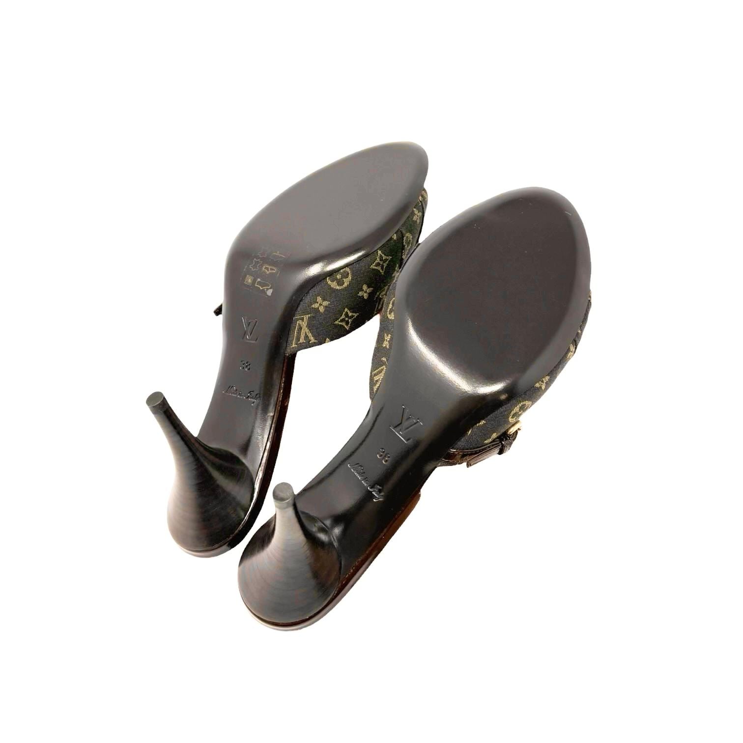 Louis Vuitton Brown Monogram Kitten Heels