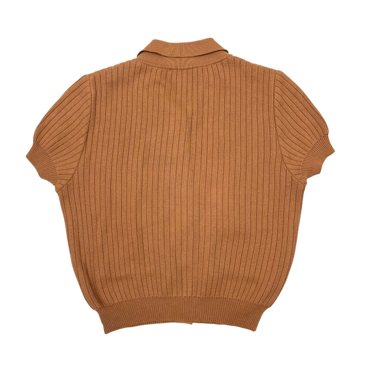 Chanel Brown Ribbed Button Top