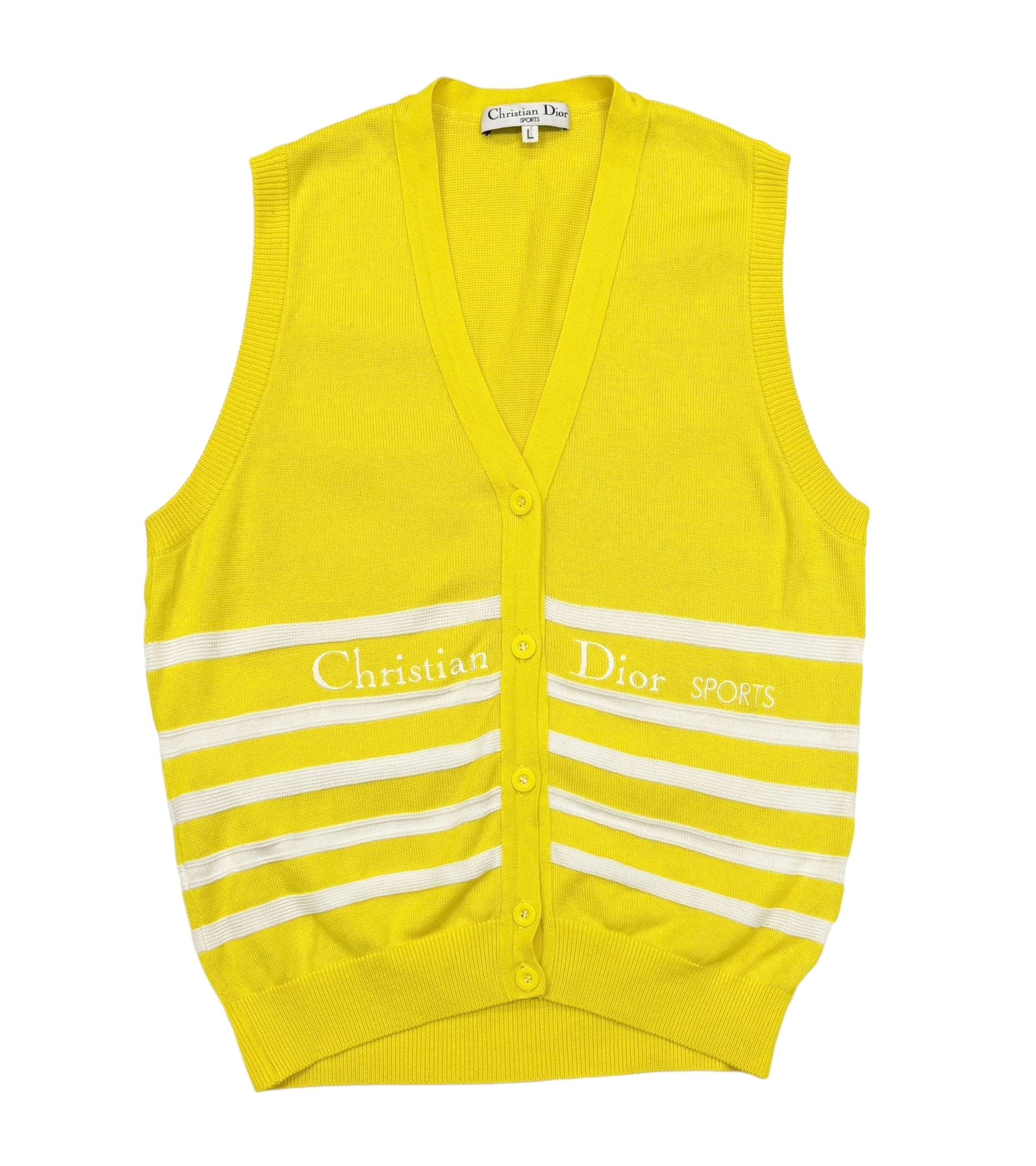 Dior Sports Yellow Button Vest