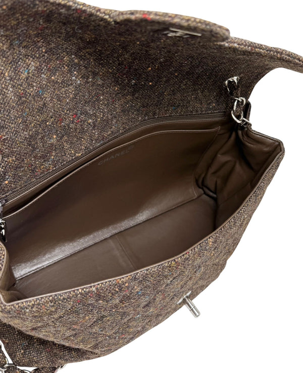 Chanel Brown Tweed Flap Bag