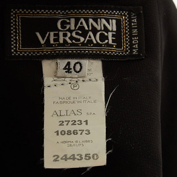 Gianni Versace Black Silk Gown