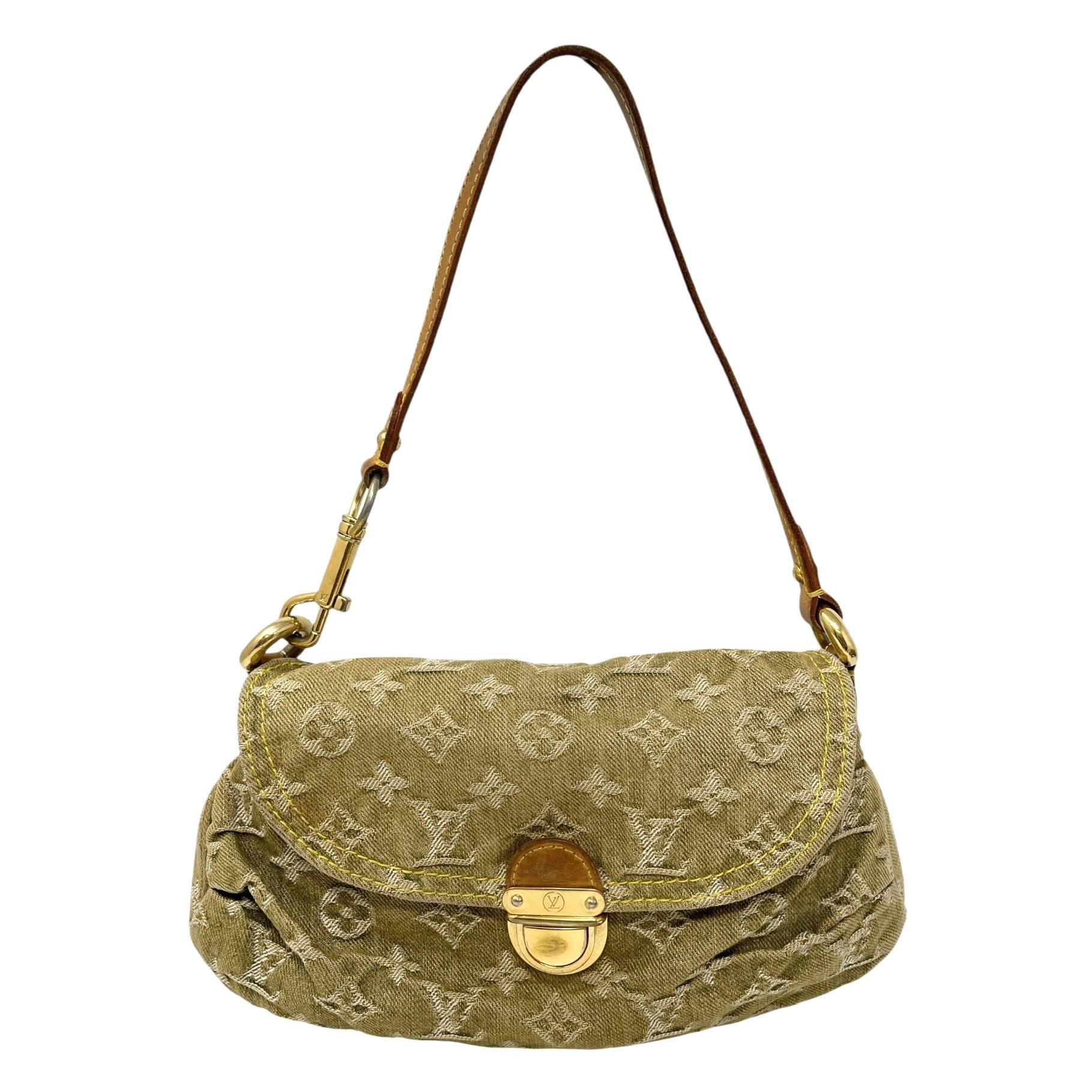 Louis Vuitton Olive Denim Shoulder Bag