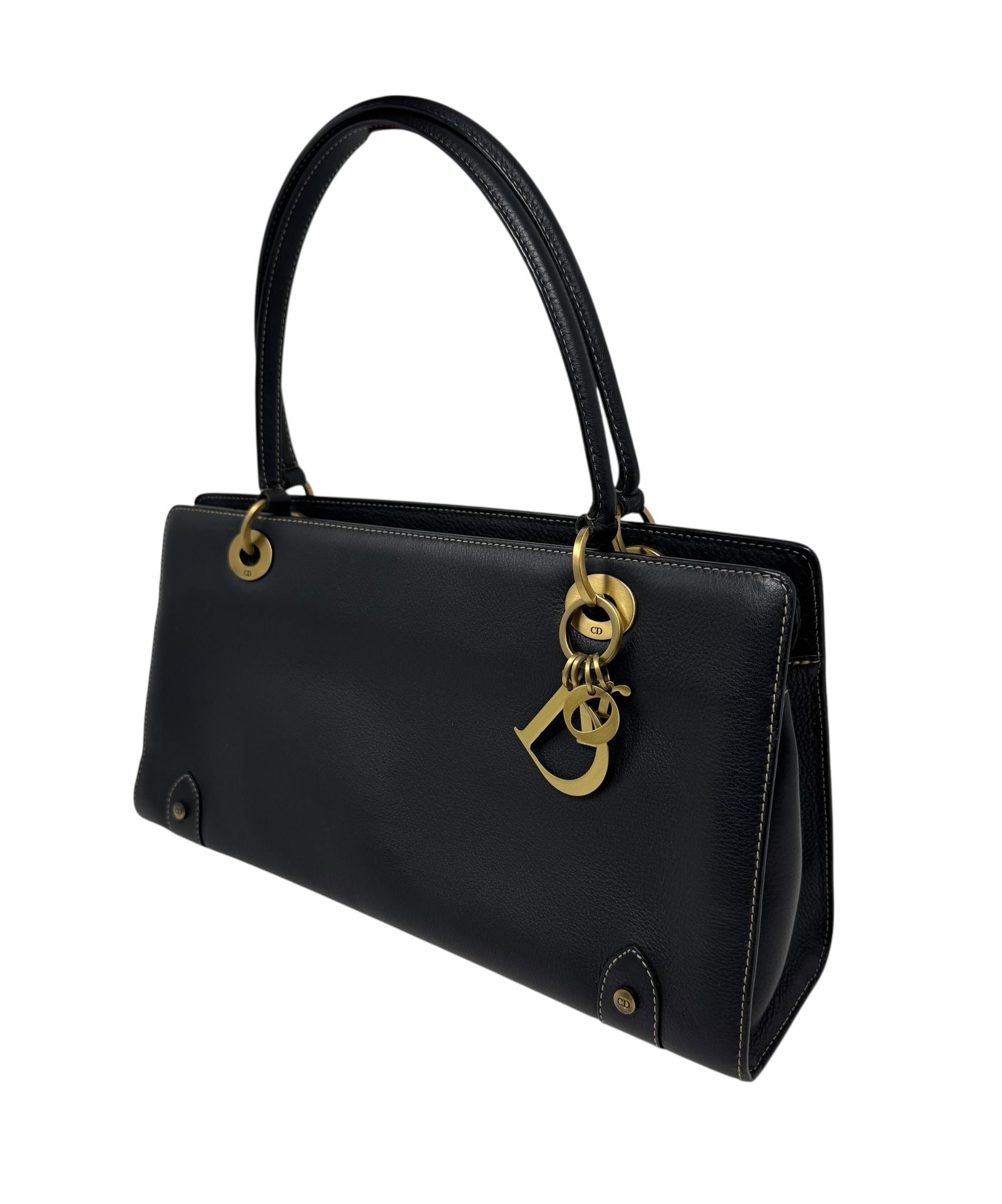 Dior Black Logo Shoulder Bag