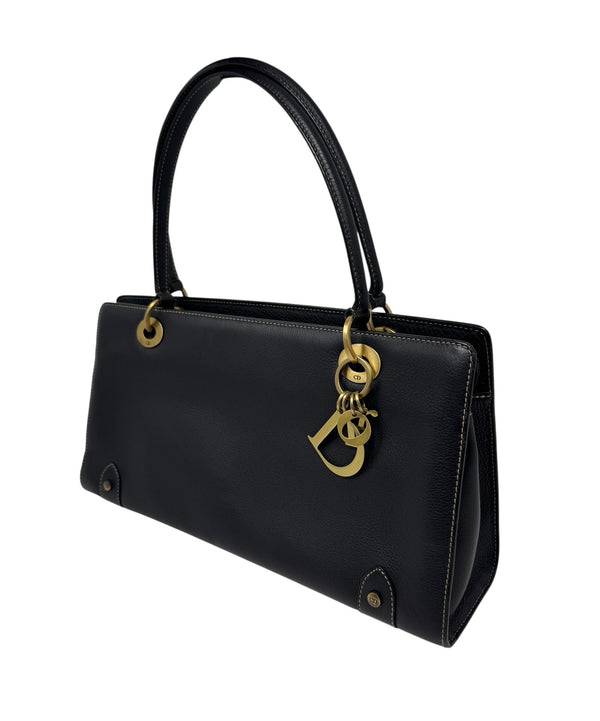 Dior Black Logo Shoulder Bag