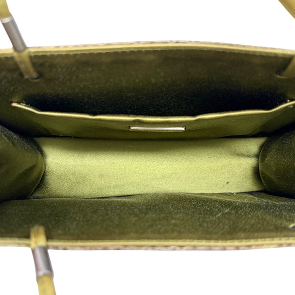 Prada Green Snakeskin Top Handle Bag