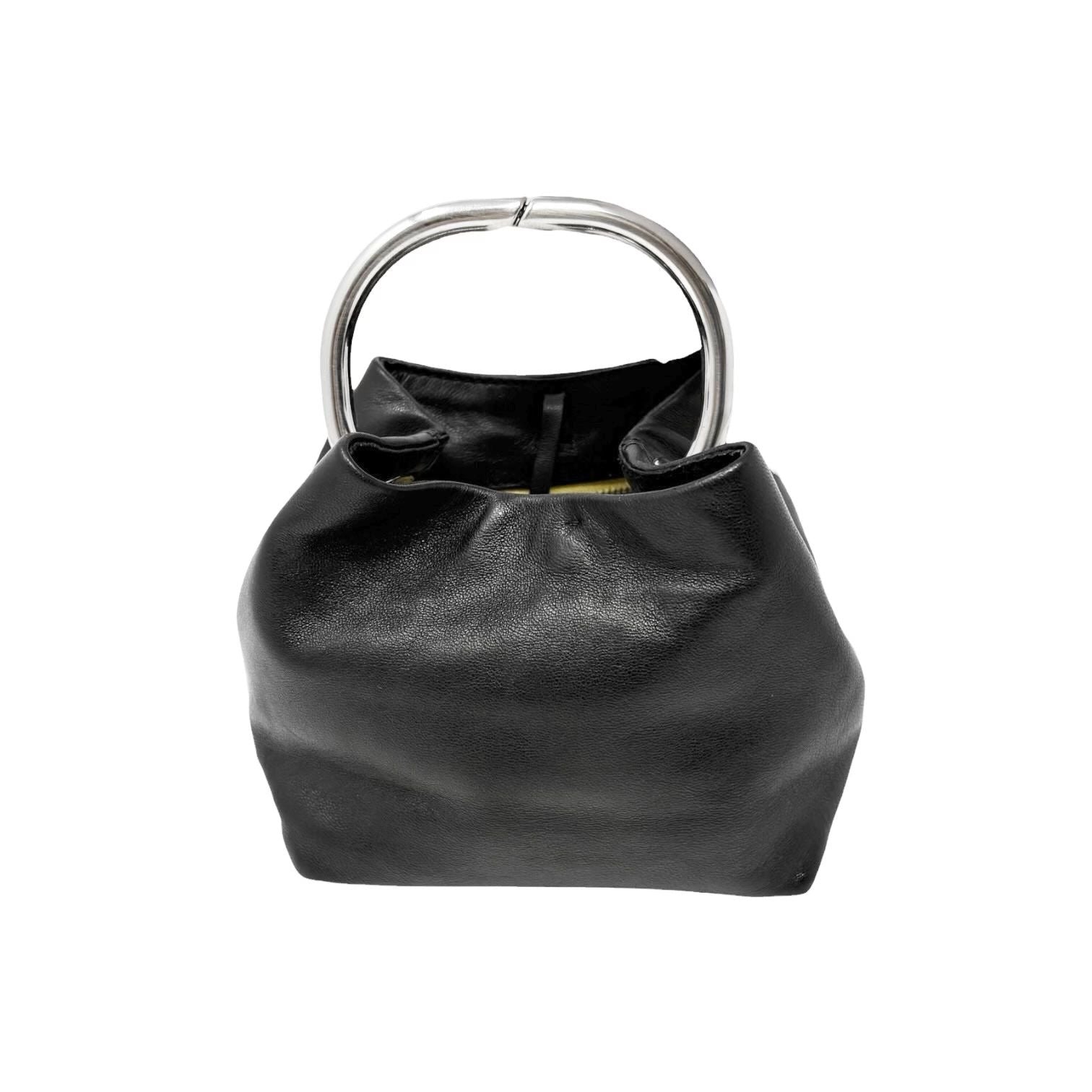 Prada Black Leather Mini Ring Bag