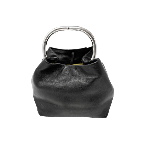 Prada Black Leather Mini Ring Bag