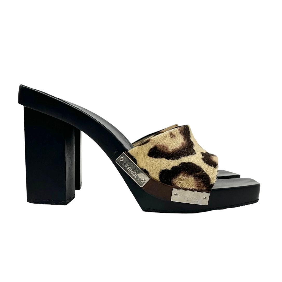 Fendi Cheetah Platform Heels