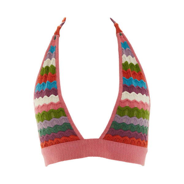 Dolce & Gabbana Multicolor Crochet Halter Top