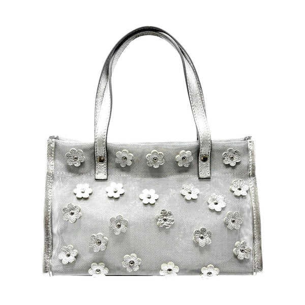 Miu Miu Silver Mesh Floral Bag
