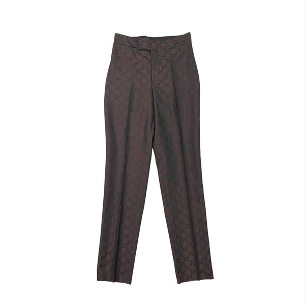 Gucci Brown Logo Trousers