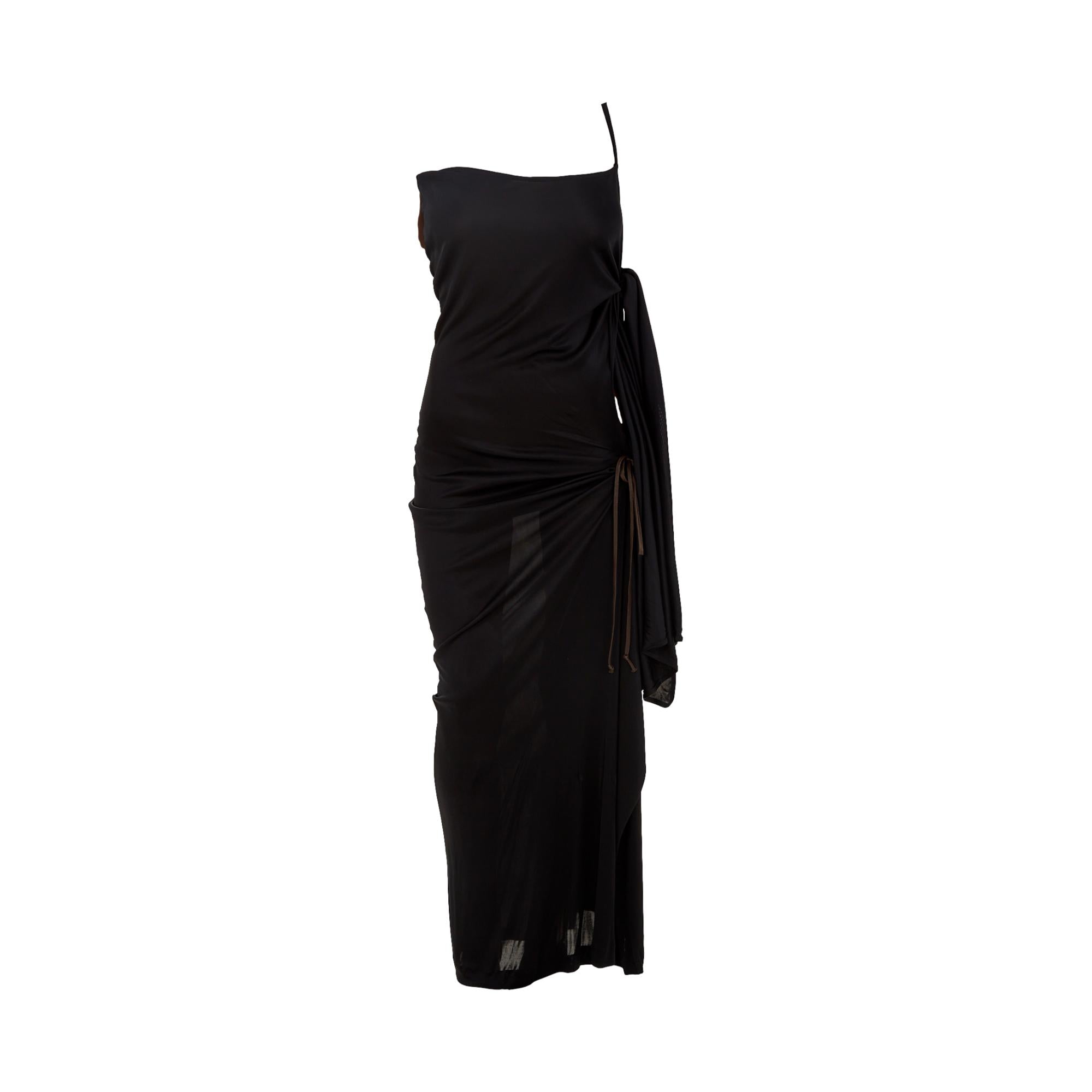 jean paul gaultier black dress 90s Mother of Pearl Embellished it fits a size S with a mannequin height of 1.70 m and measurements of bust 85 cm Jean Paul Gaultier mesh-panelled Maxi
