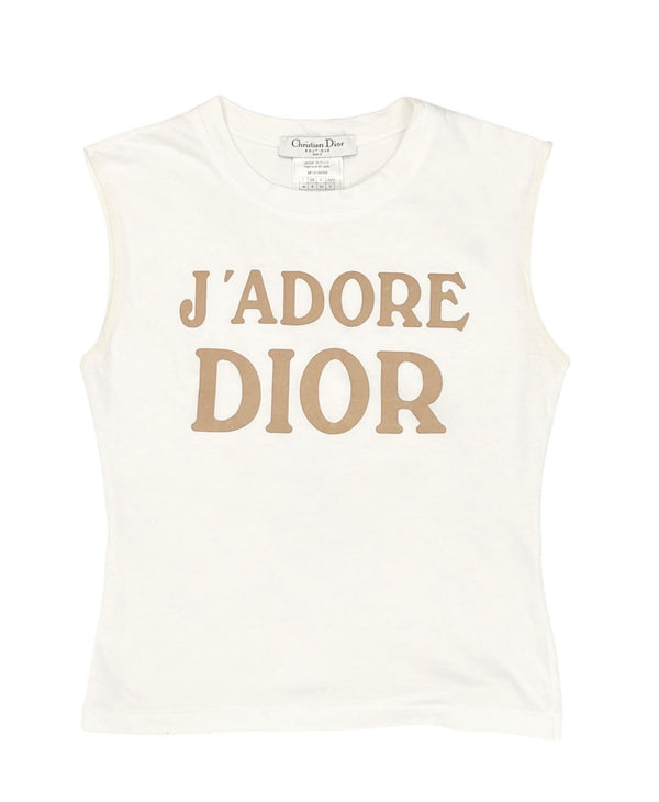 Dior J’adore White Logo Tank