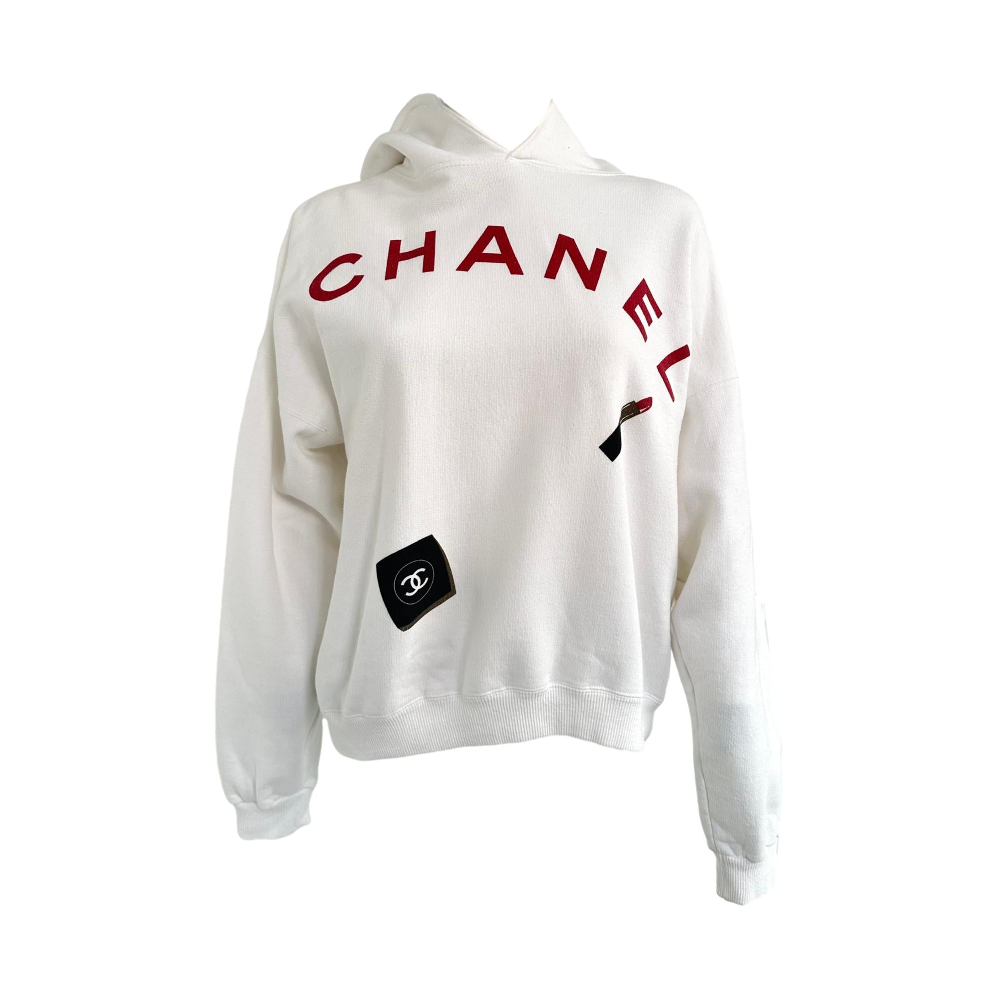 Chanel White Makeup Logo Hoodie – Treasures of NYC Chanel White Makeup Logo Hoodie – Treasures of NYC