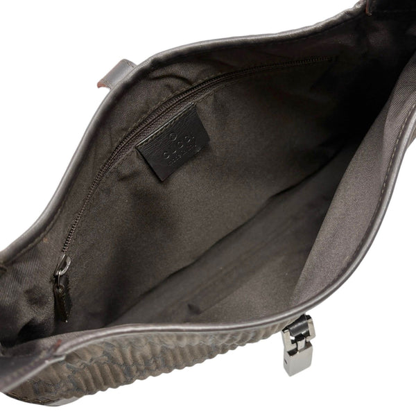 Gucci Brown + Black Monogram Jackie Bag