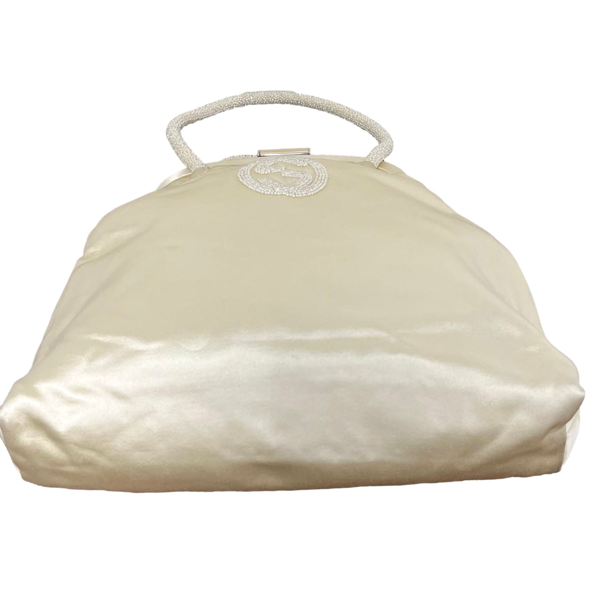 Gucci Ivory Beaded Top Handle Bag