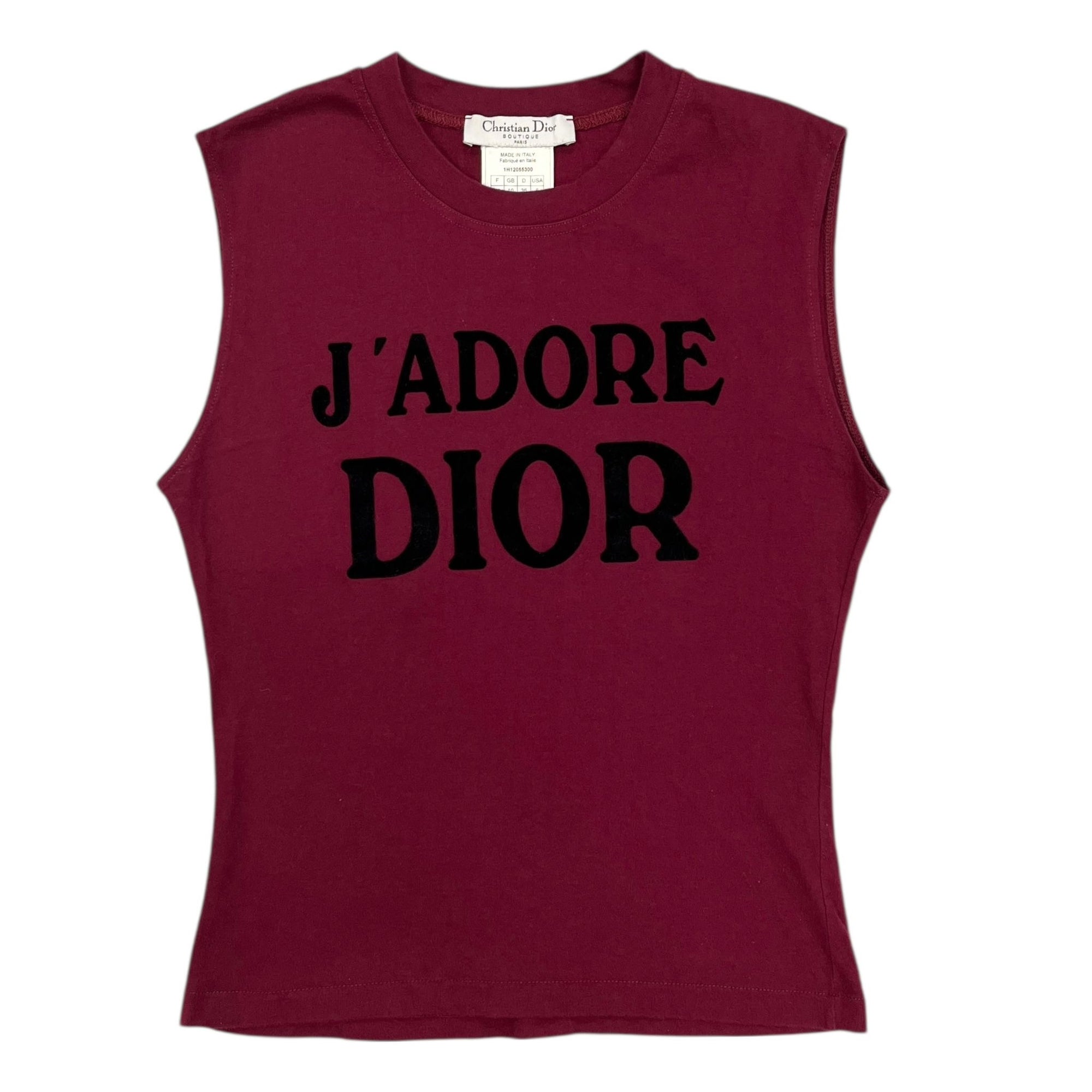 Dior J’adore Burgundy Logo Tank