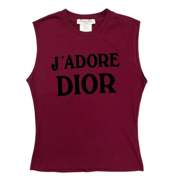 Dior J’adore Burgundy Logo Tank