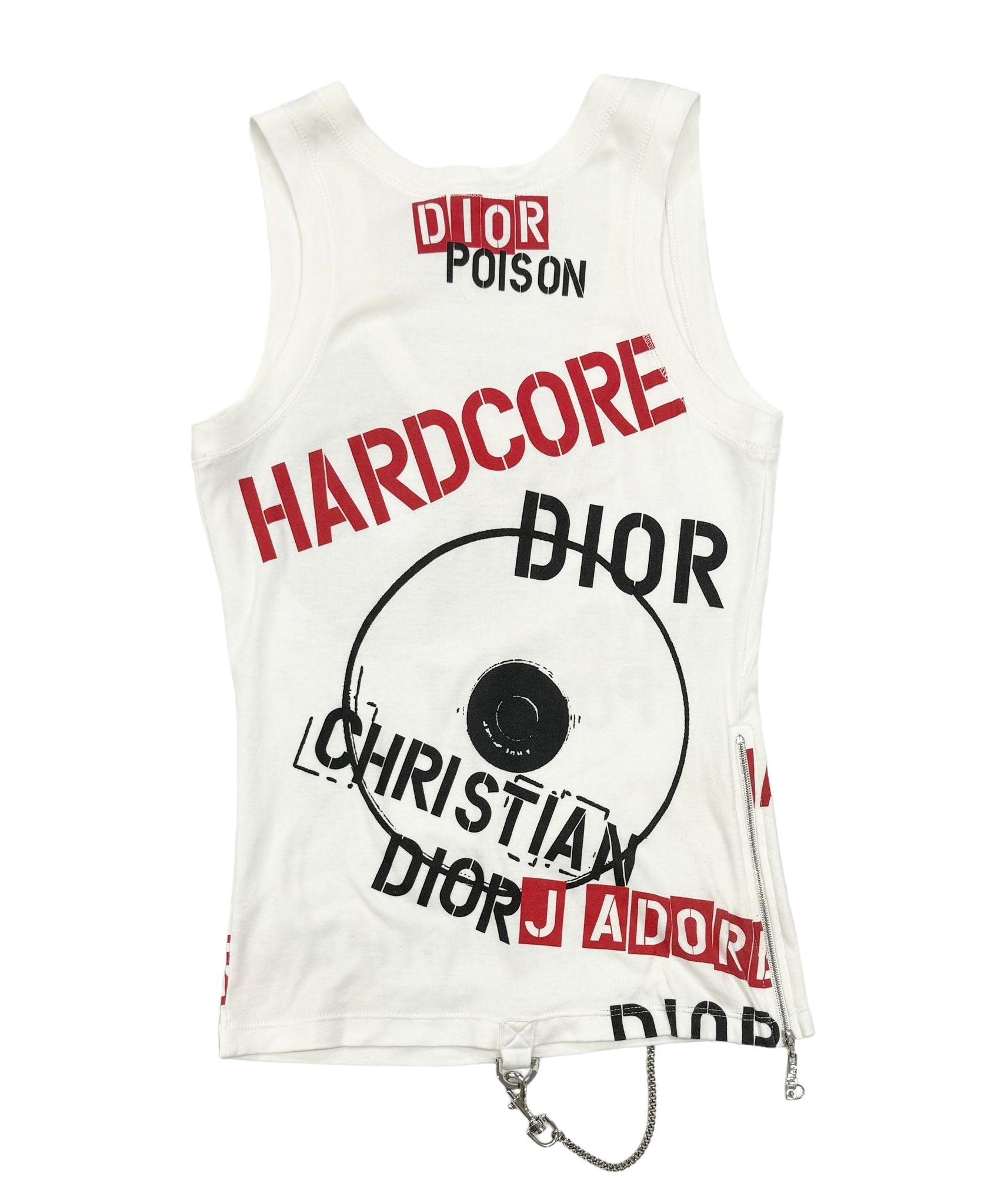 Dior White Hardcore Chain Tank