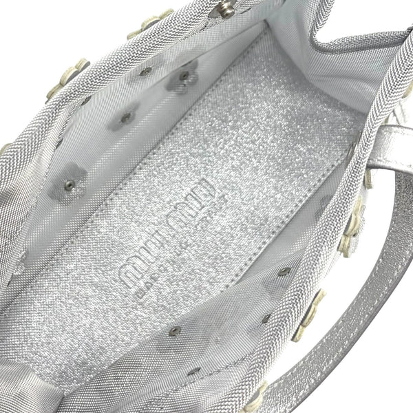 Miu Miu Silver Mesh Floral Bag