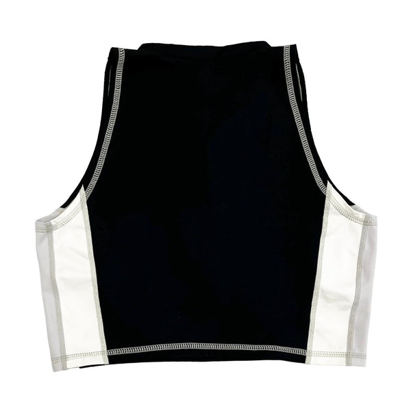 Chanel Sport Black Crop Zip Tank