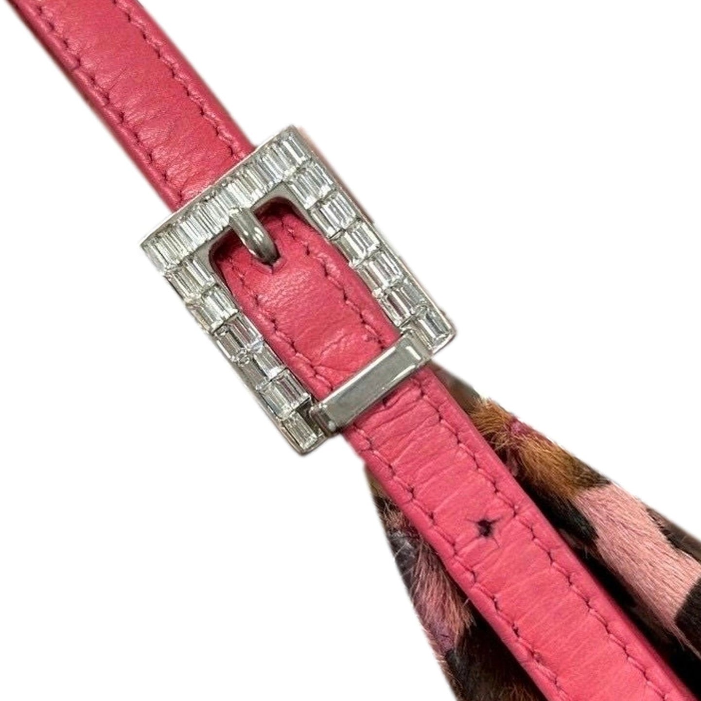 Fendi Pink Cheetah Mini Top Lock Bag