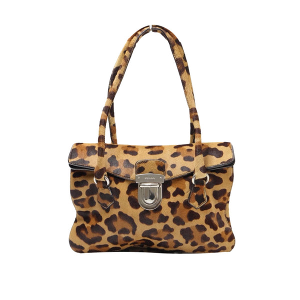 Prada Cheetah Calf-hair Shoulder Bag