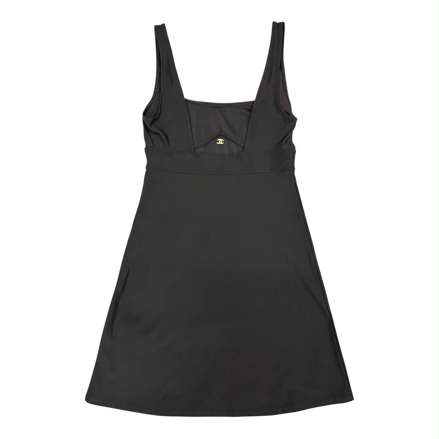 Chanel Black Logo Stretch Dress