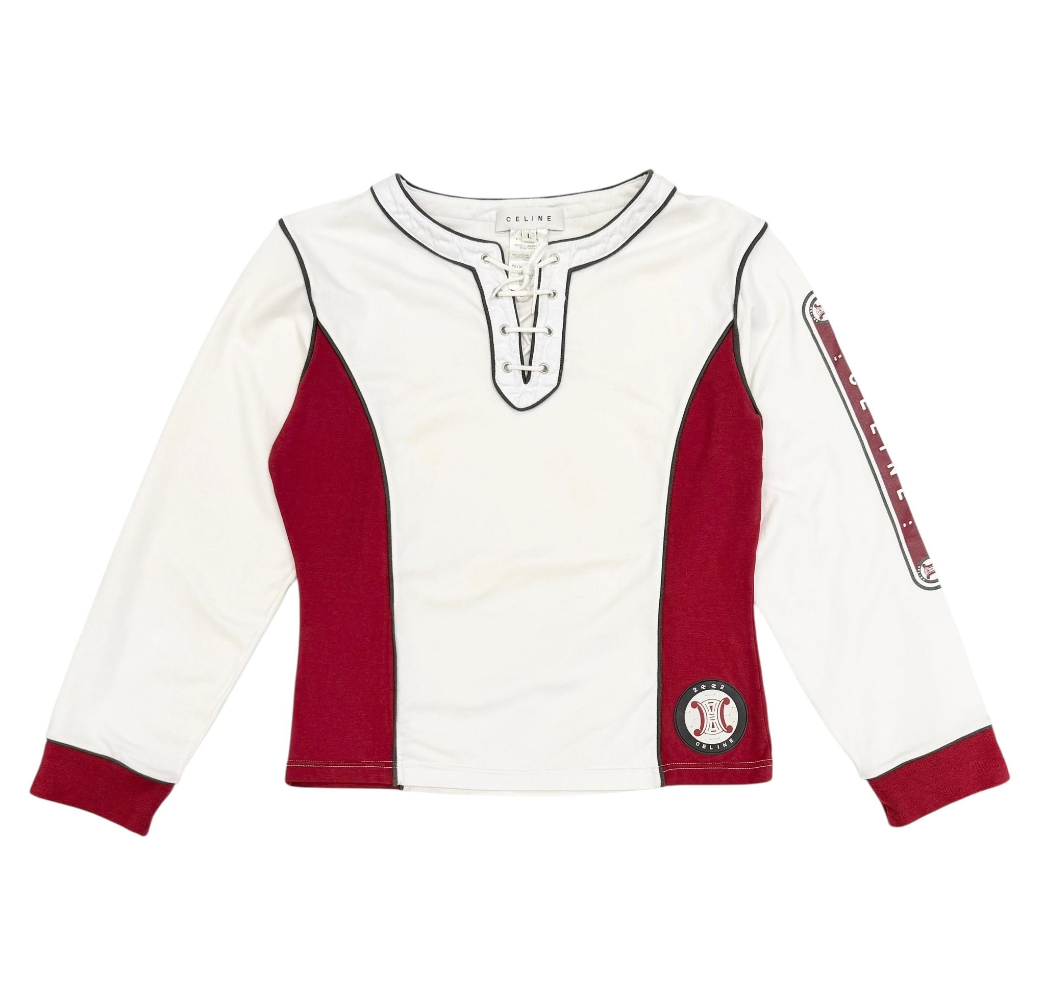 CELINE セリーヌ トップス S ホワイトxレッド レディース Celine White + Red Lace Up World Cup Top – Treasures of NYC