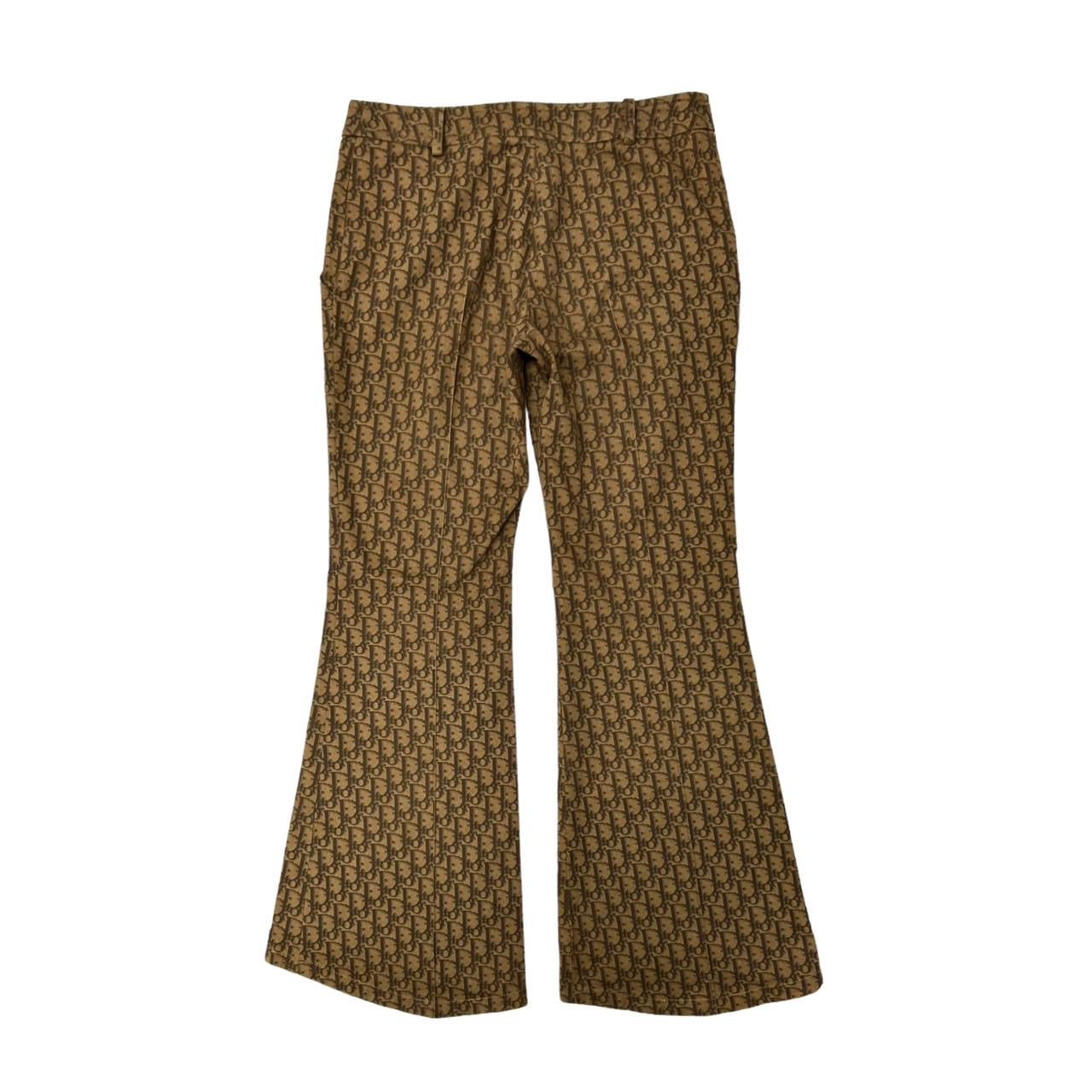 Dior Brown Logo Flare Pants