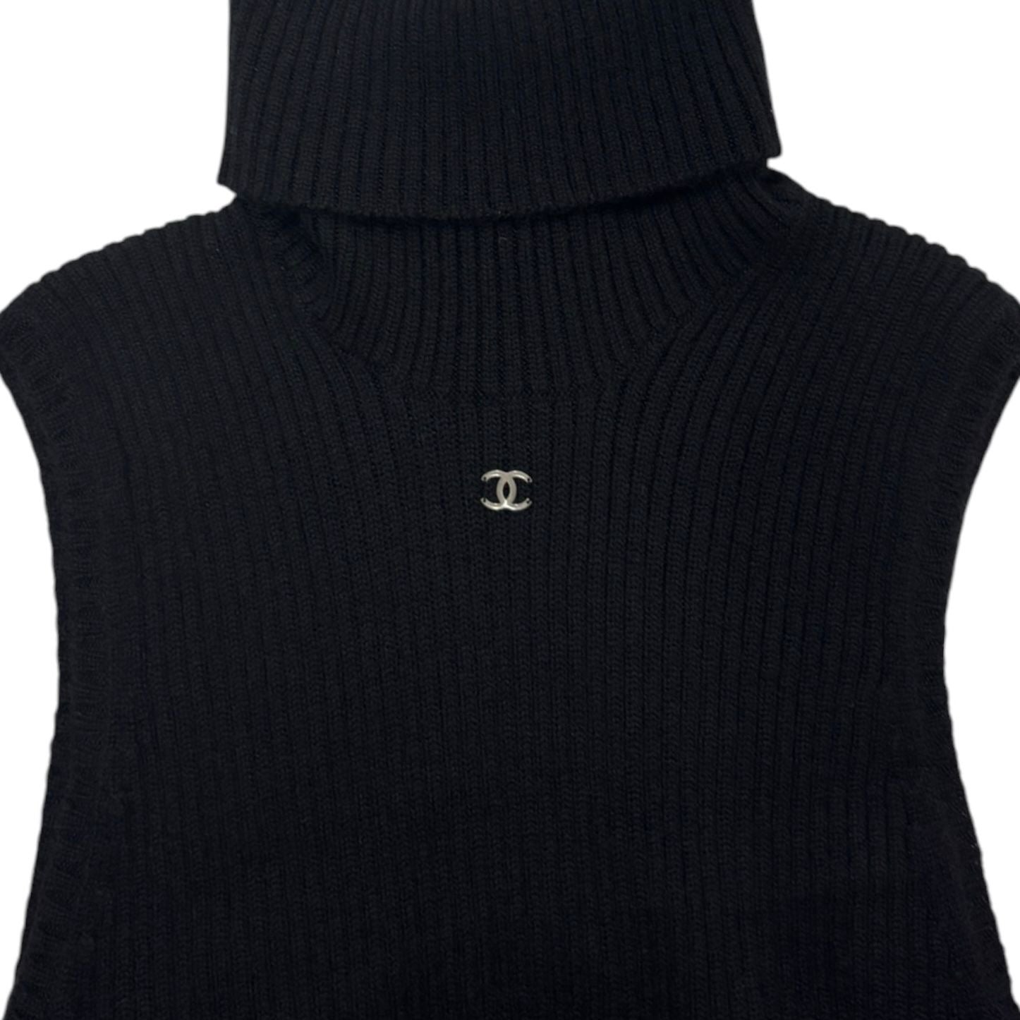 Chanel Black Ribbed Maxi Dress