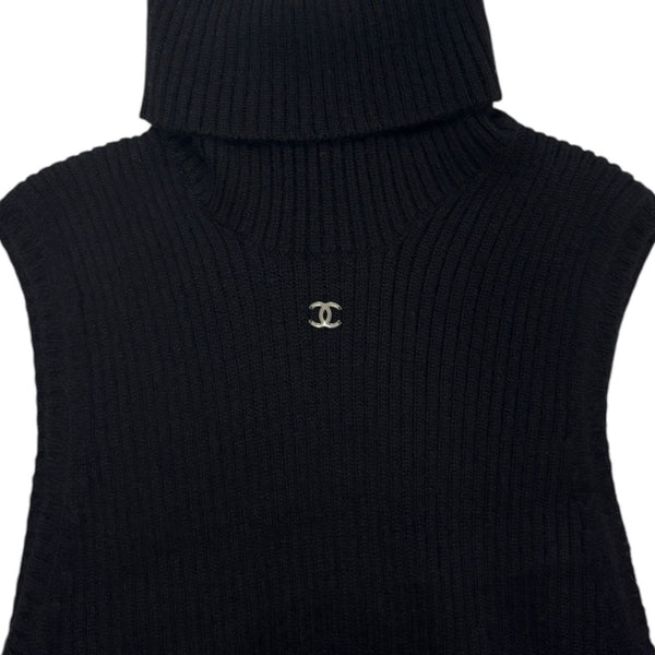 Chanel Black Ribbed Maxi Dress