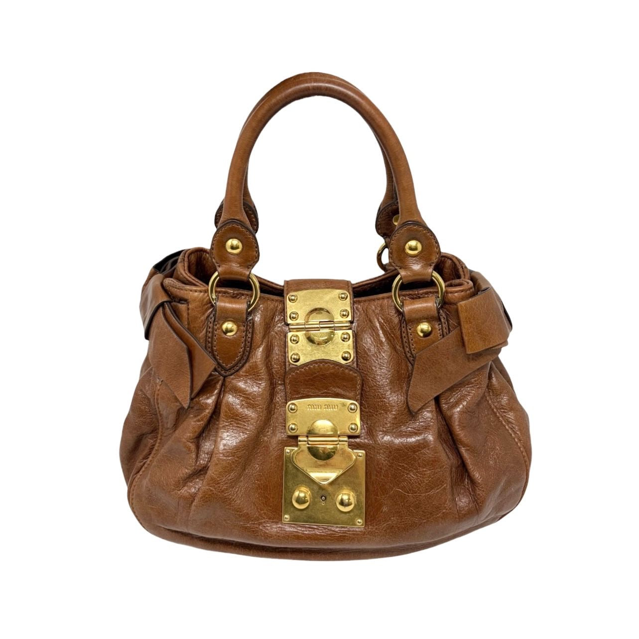 Miu Miu Brown Leather Shoulder Bag