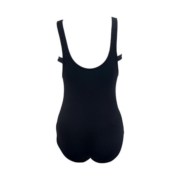 Chanel Black Logo Bodysuit/One Piece