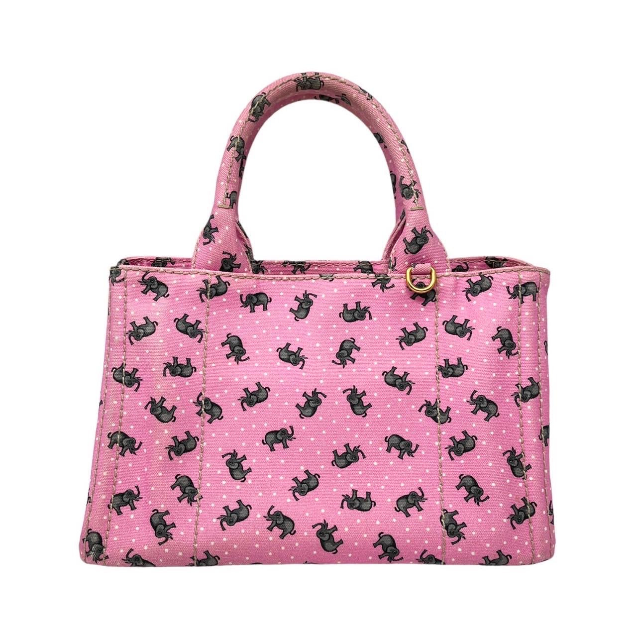 Prada Pink Elephant Print Top Handle Bag – Treasures of NYC