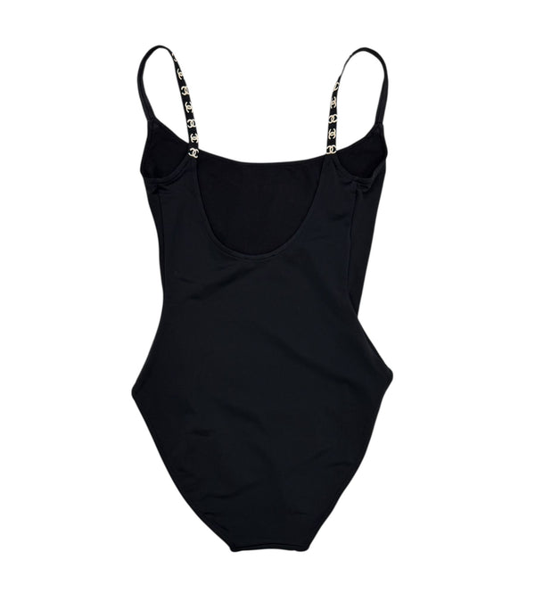 Chanel Black Logo Strap One Piece