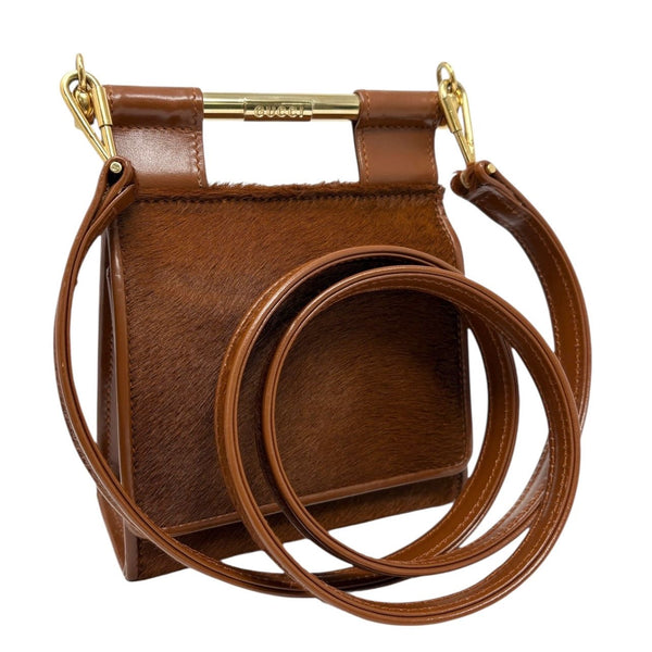 Gucci Brown Mini 2way Calfhair Bag