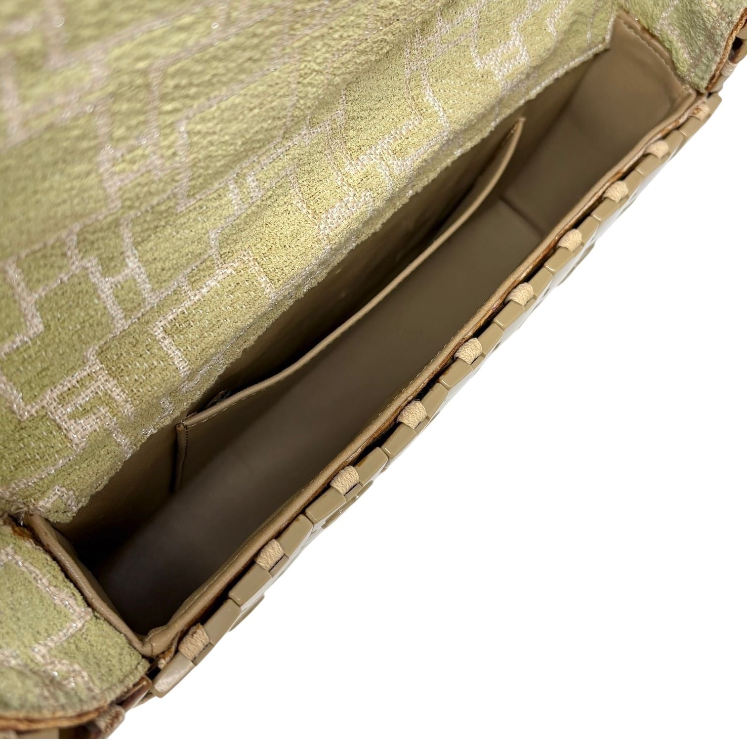 Chanel Beige Logo Puzzle Shoulder Bag