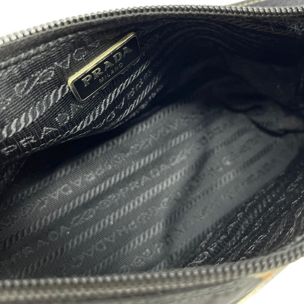 Prada Black Heart Print Mini Shoulder Bag