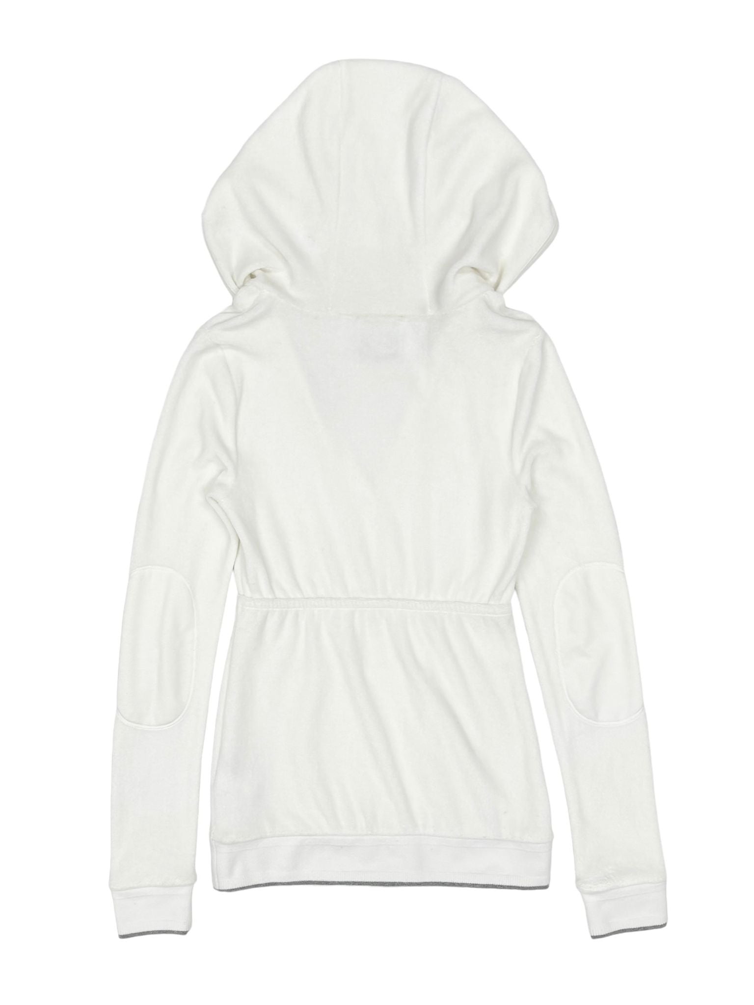 Chanel White Logo Fleece Hoodie