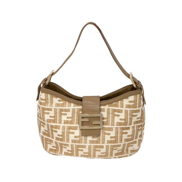 Fendi Two Tone Woven Shoulder Bag
