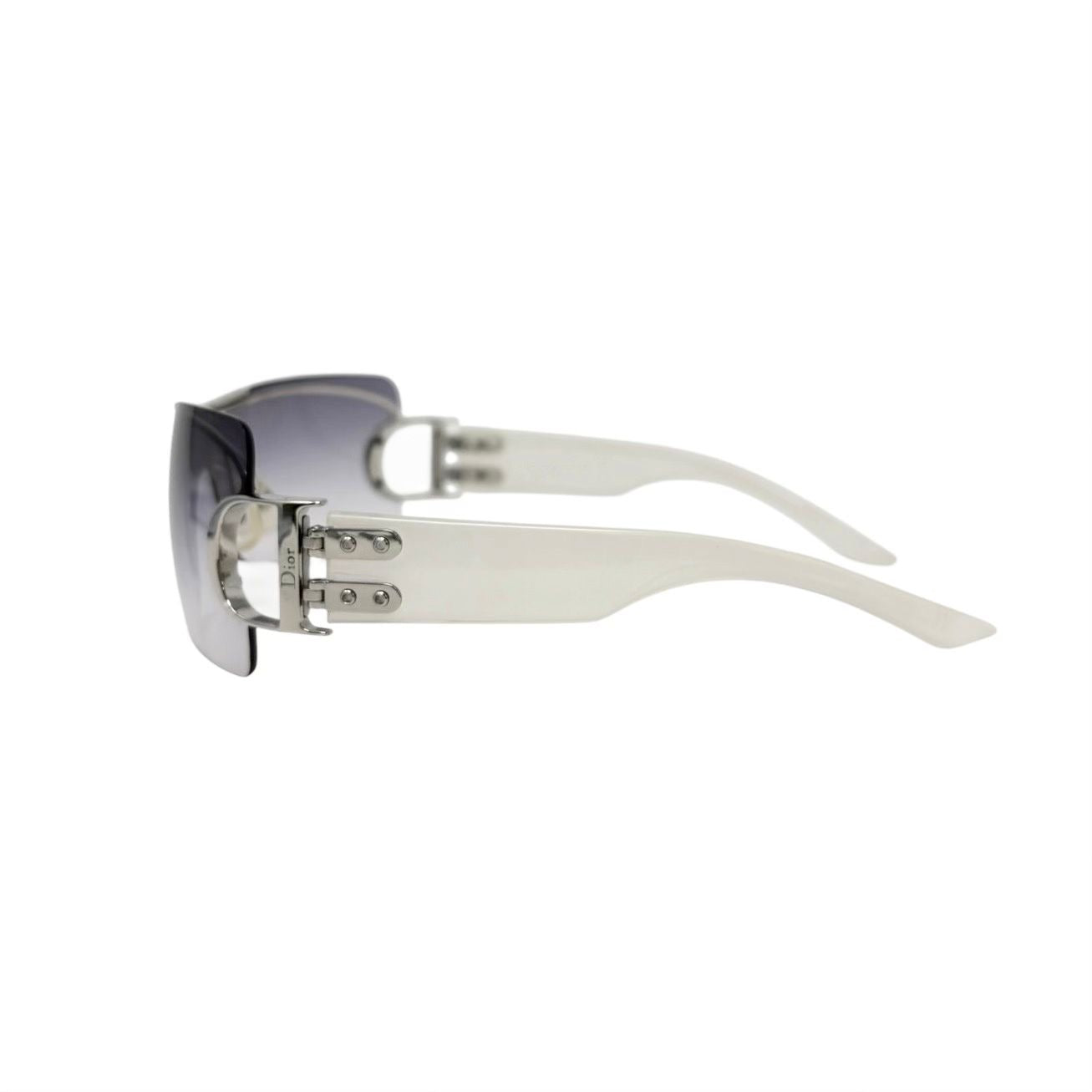 Dior White Logo Jumbo Sunglasses